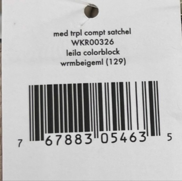 Kate Spade  Leila colorblock Medium triple compartments Satchel Versatile use. - Picture 6 of 12